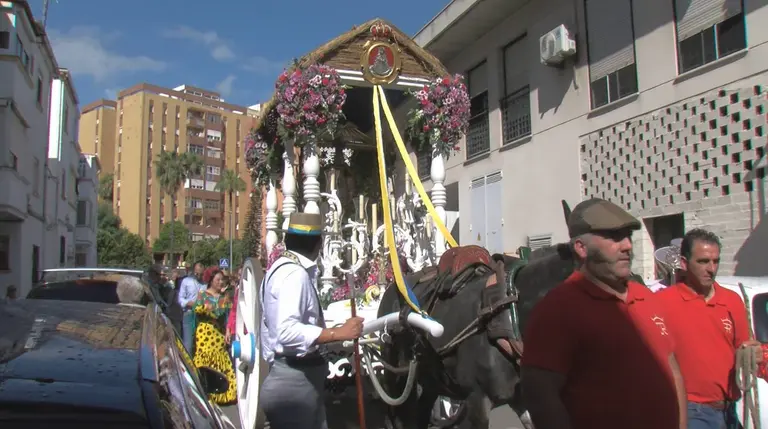 Salida de la hermandad del Roc&iacute;o
