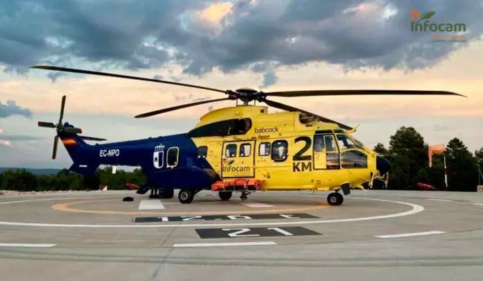 Helic&oacute;ptero contra incendios del Ministerio