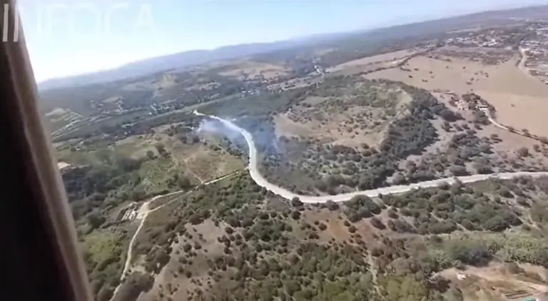 Imagen del INFOCA del incendio forestal en San Roque