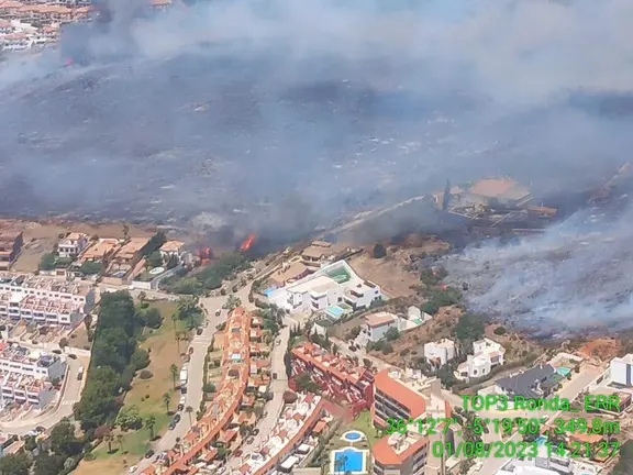 Superficie afectada por el incendio