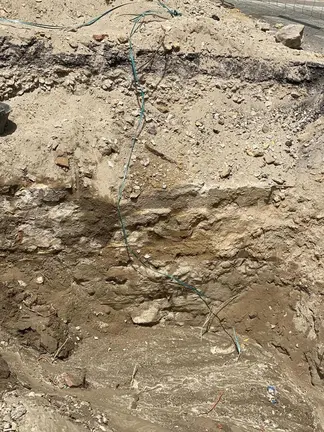 Muro obras avenida de Espa&ntilde;a