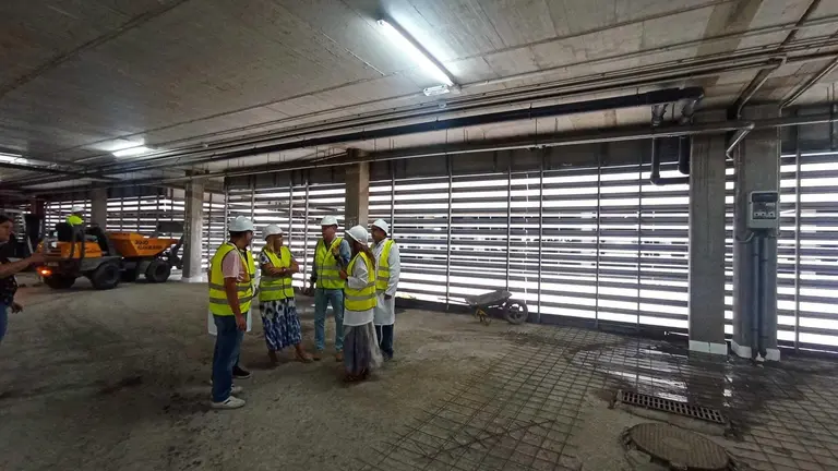 Obra del parking en el hospital de La L&iacute;nea