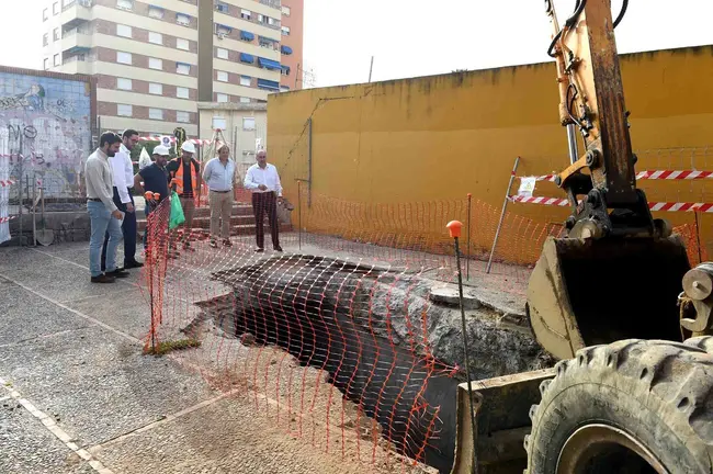 Obras en el  colector
