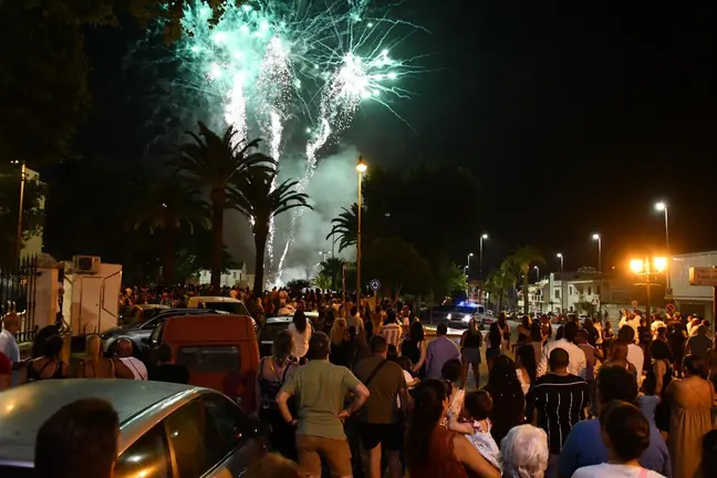 Fuego artificiales en la Feria de San Roque