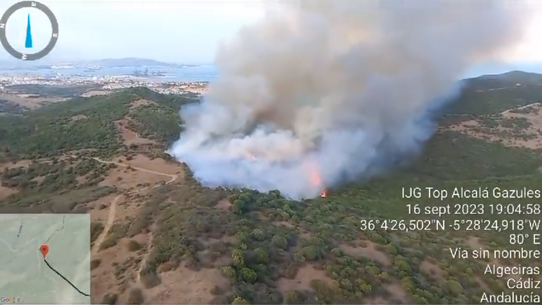 Incendio en Las Pantallas - INFOCA
