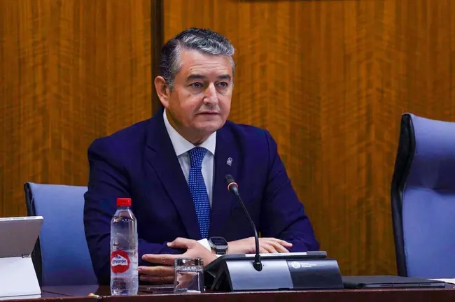 Antonio Sanz, consejero de Presidencia, en comisi&oacute;n parlamentaria. - JUNTA DE ANDALUC&Iacute;A