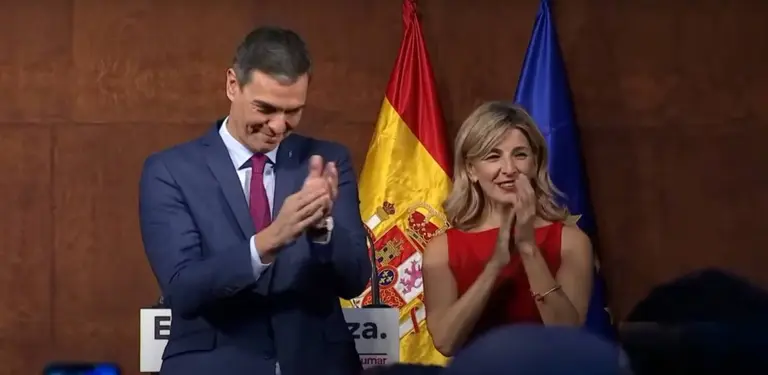 Pedro S&aacute;nchez y Yolanda D&iacute;az