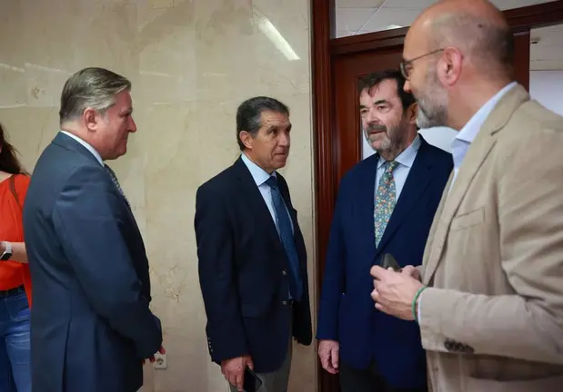 El presidente del CGPJ junto al presidente del TSJA