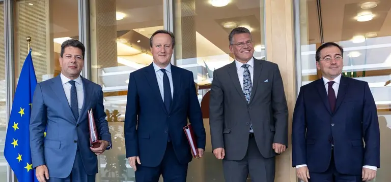 Los cuatro, reunidos esta tarde en Bruselas