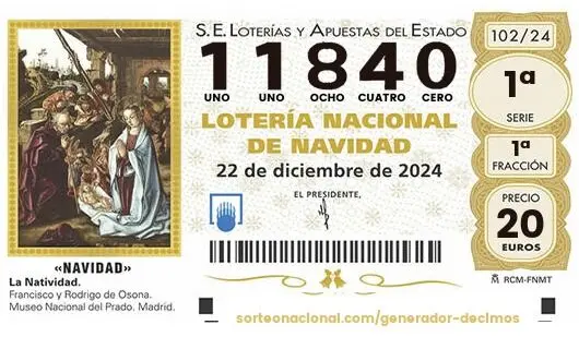 Tercer premio de la Loter&iacute;a de Navidad 2024