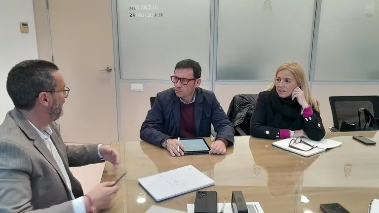 Juan Franco, con Javier Ros y Eva Pajares