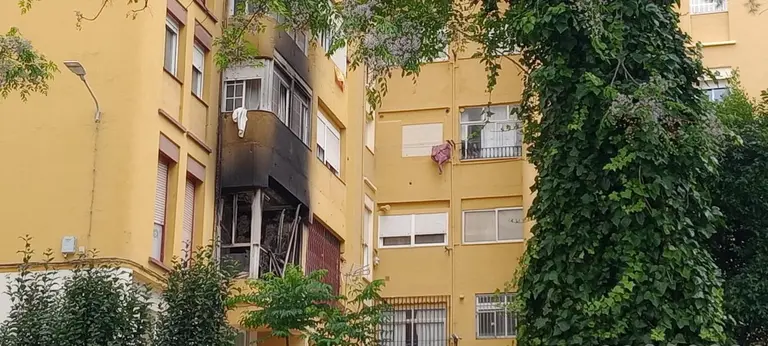 Estado del edificio tras el incendio