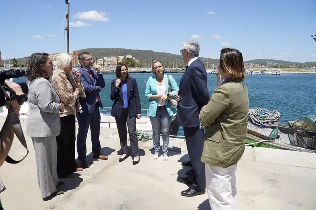 Visita a las obras del puerto de La Atunara