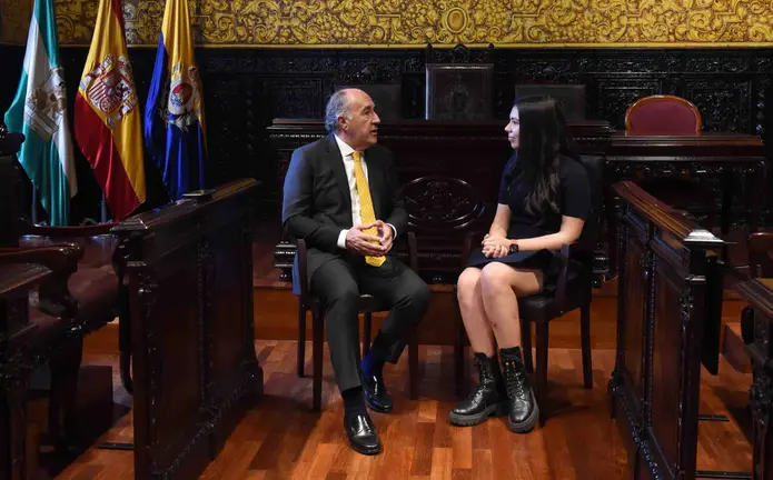 Landaluce con Palma Bejarano