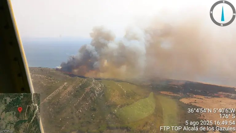 Imagen del incendio