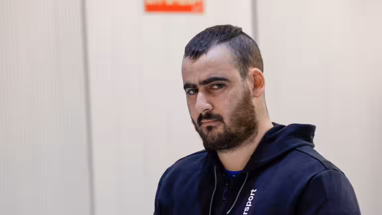Yassine Kanjaa, a su llegada al juicio
