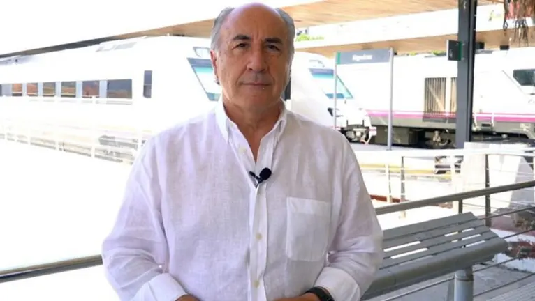 Landaluce, en la estaci&oacute;n de tren