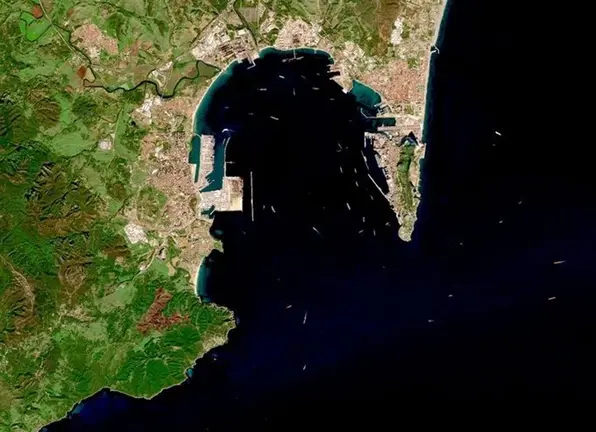 Vista de sat&eacute;lite de la Bah&iacute;a