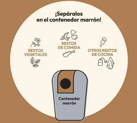 Contenedor marr&oacute;n