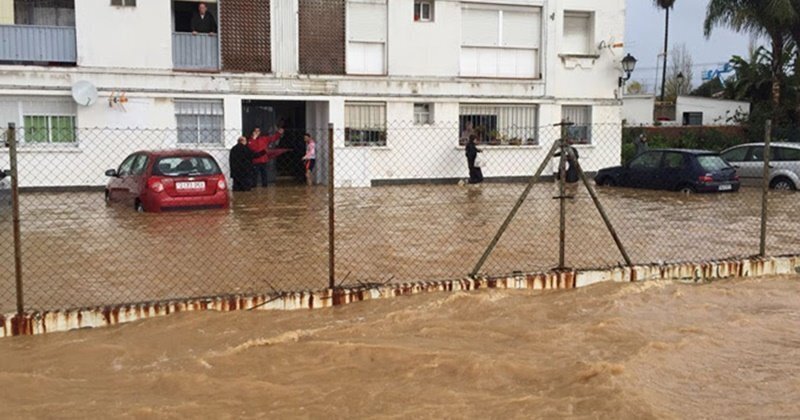 Una zona inundada en Taraguillas