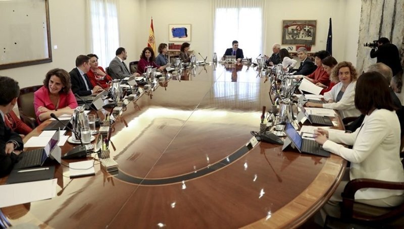 Imagen de un Consejo de Ministros con Pedro Sánchez