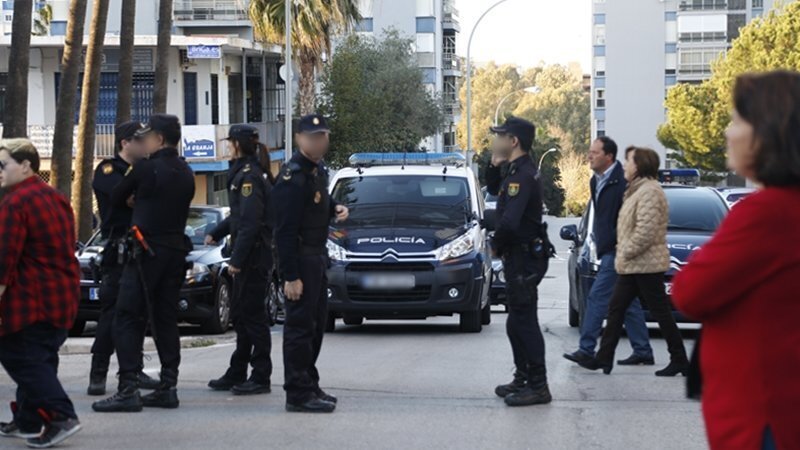 Agentes de la Policía Nacional en Algeciras