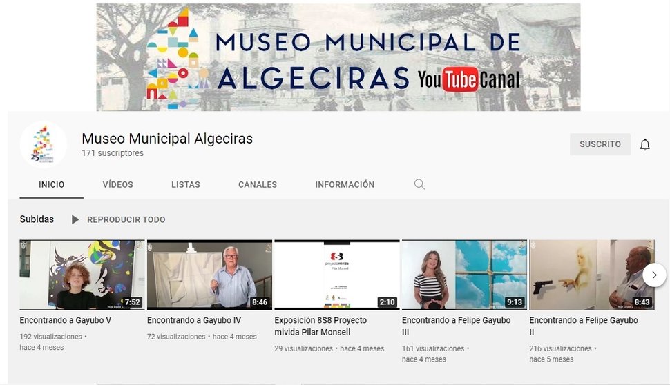 Canal de Youtube del Museo Municipal de Algeciras