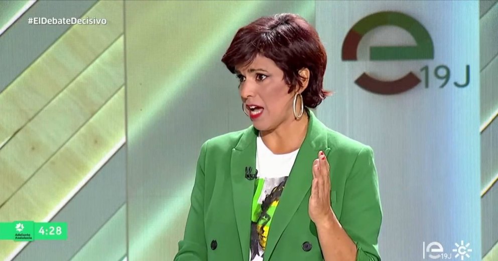 Teresa Rodriguez, durante el debate
