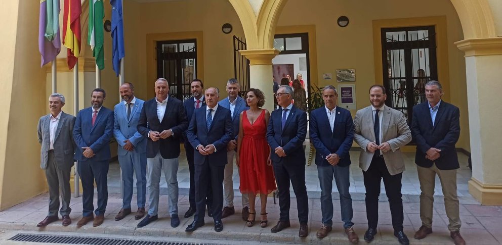María Jesús Montero, con los alcaldes de la comarca