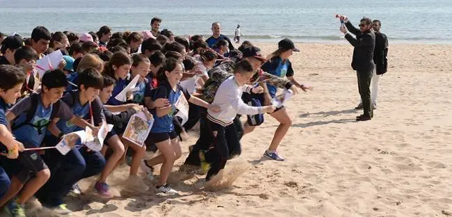 salida de la III carrera escolar de orientacion