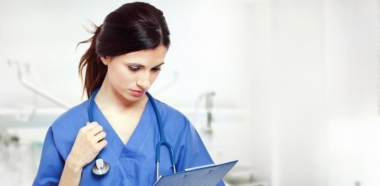 Nurse in a room hospital