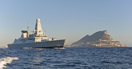 HMS DARING (AND FATHER CHARLES) VISIT GIBRALTAR ON THE SHIPS