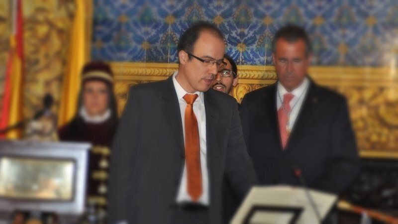 Ignaco Holgado en su toma de posesión como concejal en 2015