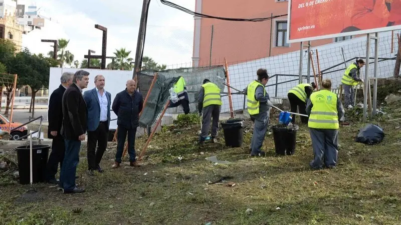 Visita a los trabajos de limpieza