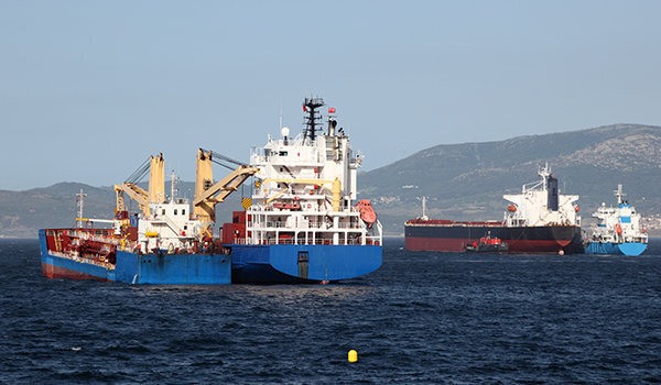 Ships in the port of Gibraltar
