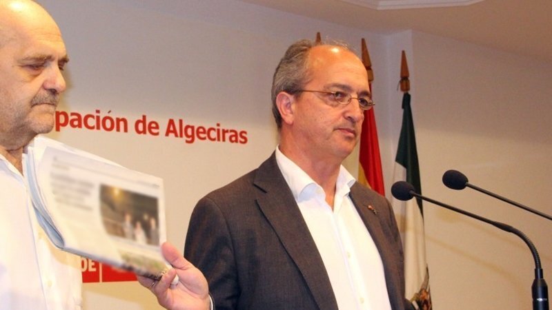 Fernando Silva en una rueda de prensa en la sede del PSOE