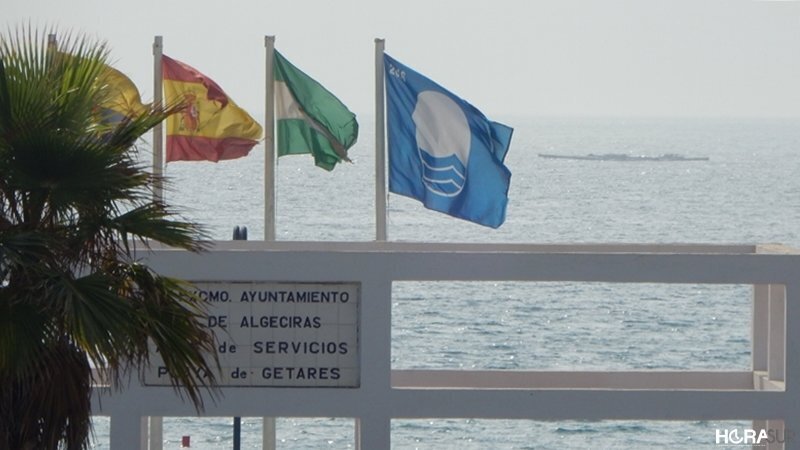 Bandera Azul en la playa de Getares