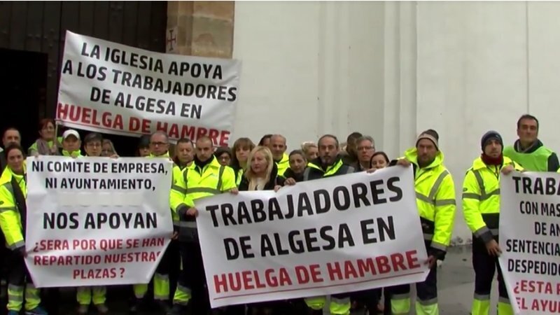 Trabajadores despedidos en huelga de hambre