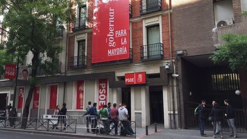 Sede del PSOE en Madrid, en la calle Ferraz