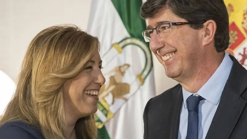 Susana D&iacute;az junto a Juan Mar&iacute;n de Ciudadanos