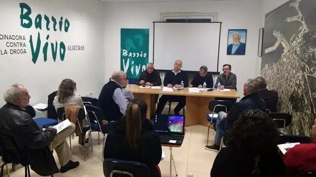 Una imagen de la asamblea celebrada en la sede de Barrio Vivo
