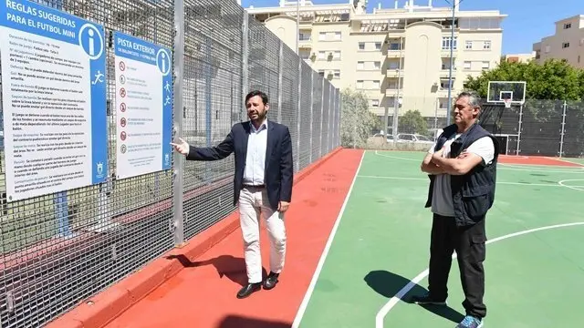 El delegado visita la pista exterior