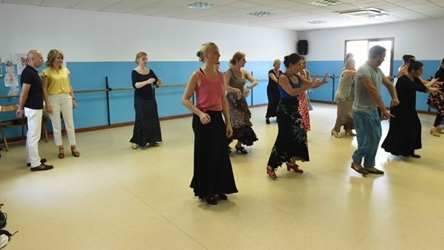 Un instante de la masterclass de Flamenco del bailor Felipe de Algeciras