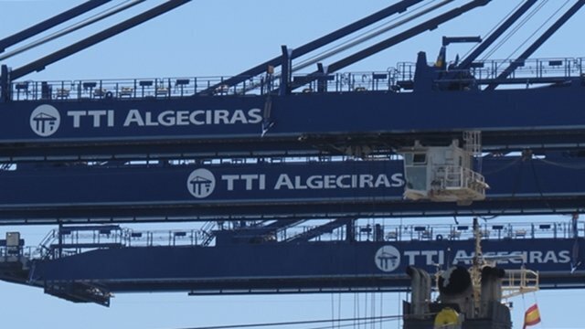 Detalle de la terminal de TTIA en el Muelle Isla Verde del Puerto de Algeciras