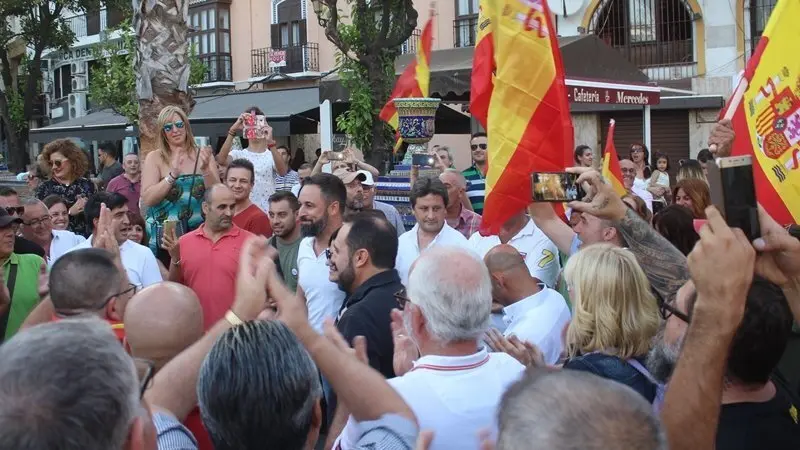 Abascal en la Plaza Alta en una acto celebrado en 2018