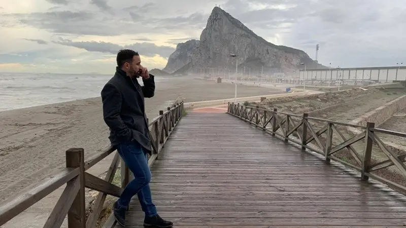 Abascal en La L&iacute;nea durante una visita