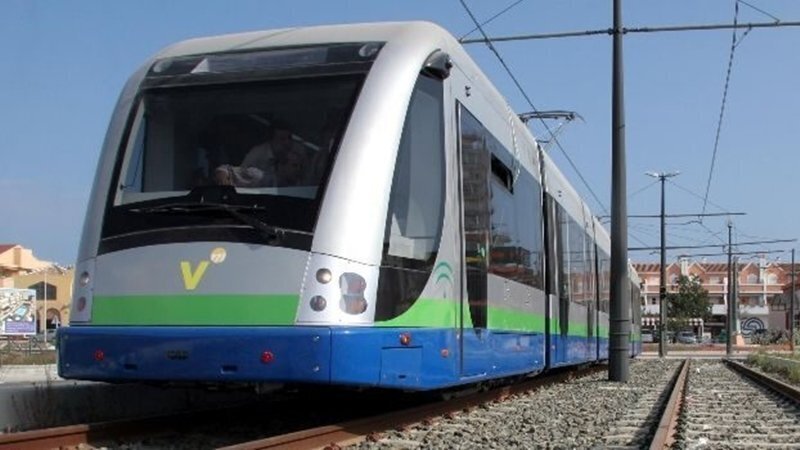 Una imagen del tranvía de Vélez Málaga