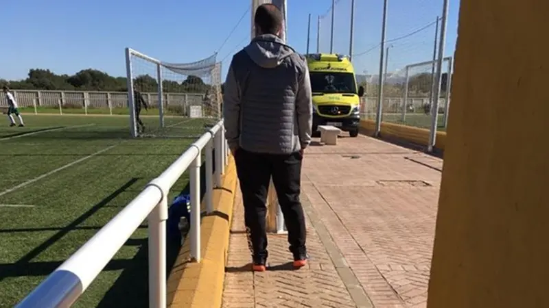 Una ambulancia en La Menacha