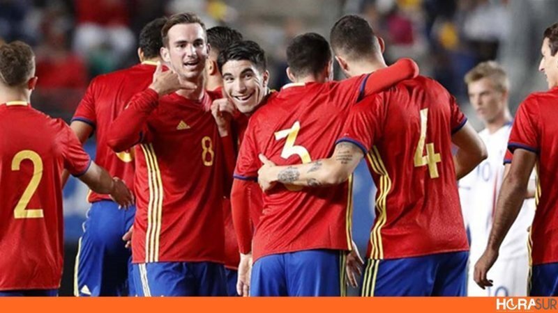 España Sub21 durante un partido
