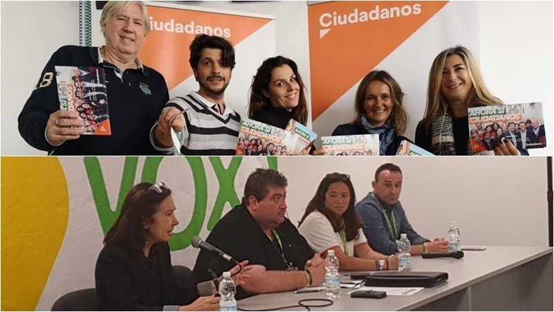 Miembros de Ciudadanos y Vox en Algeciras